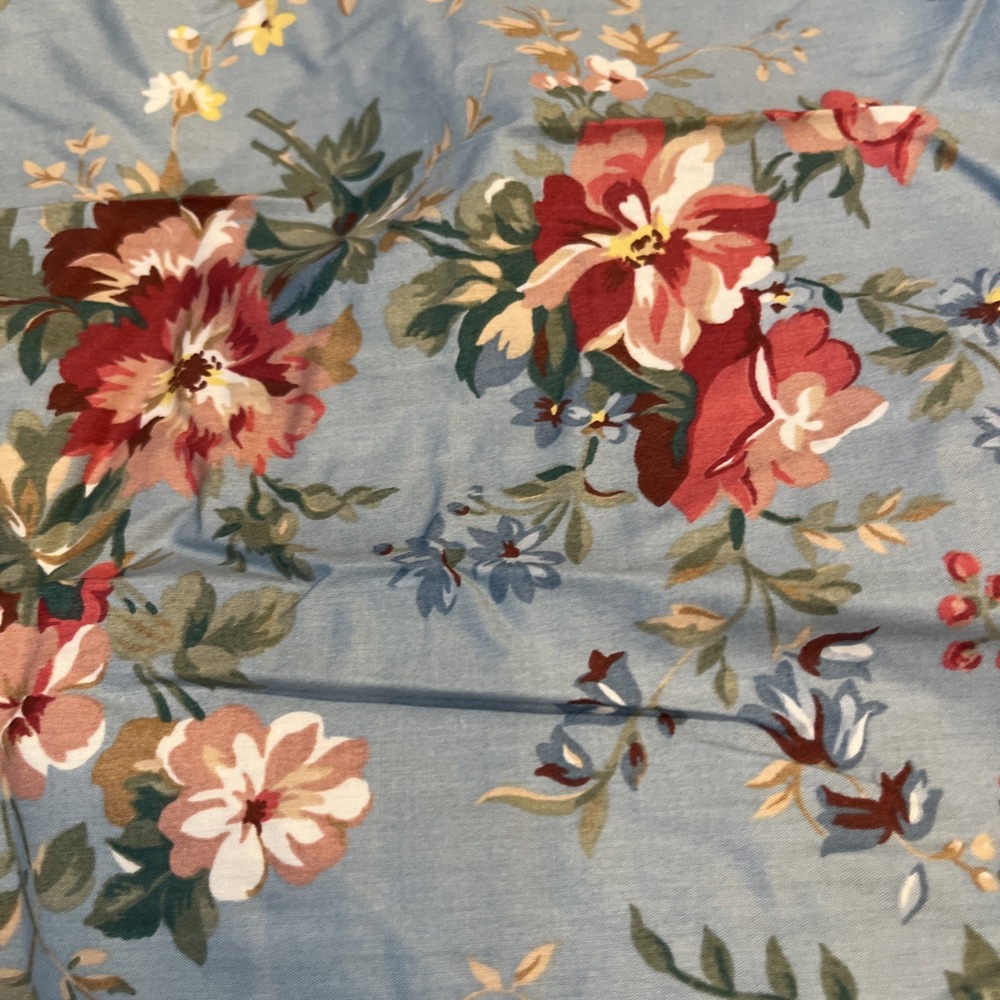 Ralph Lauren Home 26"x26" Euro Sham Yvette Floral Blue Italy Cotton Floral - Picture 2 of 4